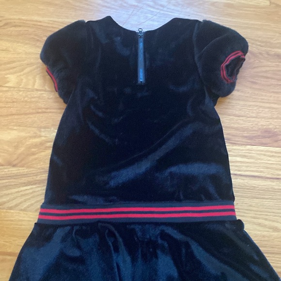 Deux Par Deux Velvet Bow Fur Dress - Picture 6 of 6